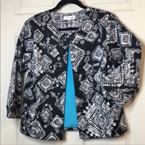 Size 8 Coldwater Creek Black White
Career Women Blazer Jacket
